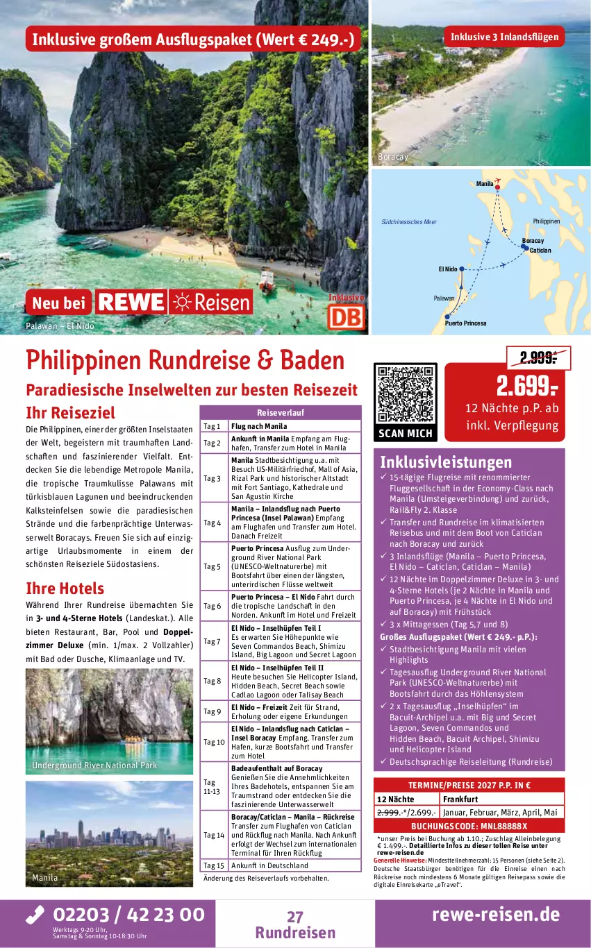 Aktueller Prospekt Rewe Reisen - Reiseprospekt - von 28.08 bis 25.09.2026 - strona 27 - produkty: Bad, buch, decke, deutschsprachige reiseleitung, dusche, eis, elle, ente, Heu, inklusivleistungen, klimatisierten reisebus, LG, Metro, natur, pool, pril, reis, reiseverlauf, rel, rwe, Ti, uhr, wasser
