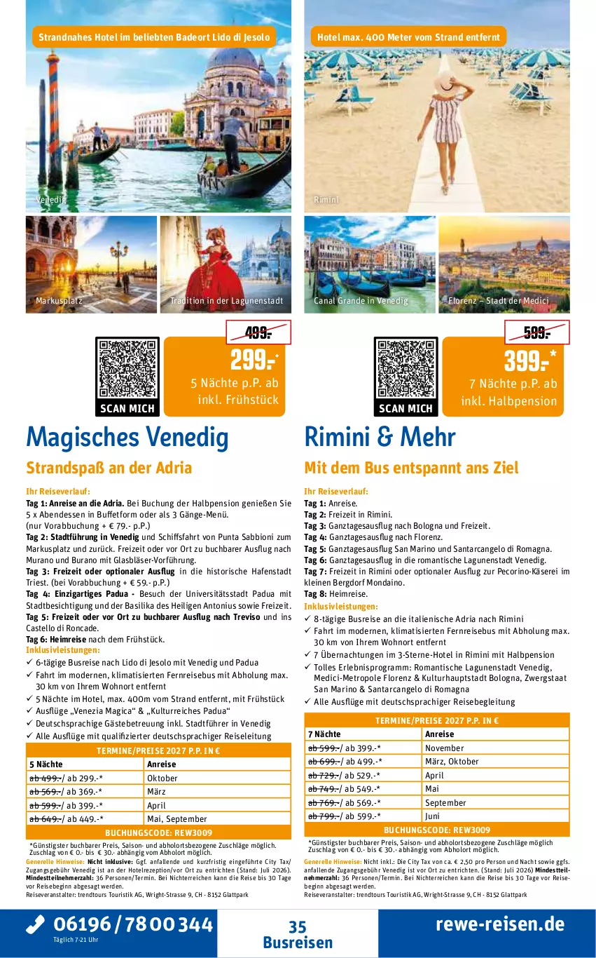 Aktueller Prospekt Rewe Reisen - Reiseprospekt - von 28.08 bis 25.09.2026 - strona 35 - produkty: Bad, bio, buch, busreisen, deo, eis, elle, erde, gin, inklusivleistungen, Käse, leine, lorenz, Metro, Mode, Pecorino, pril, reis, reiseveranstalter, reiseverlauf, rel, rezept, Ria, Ti, tisch, uhr
