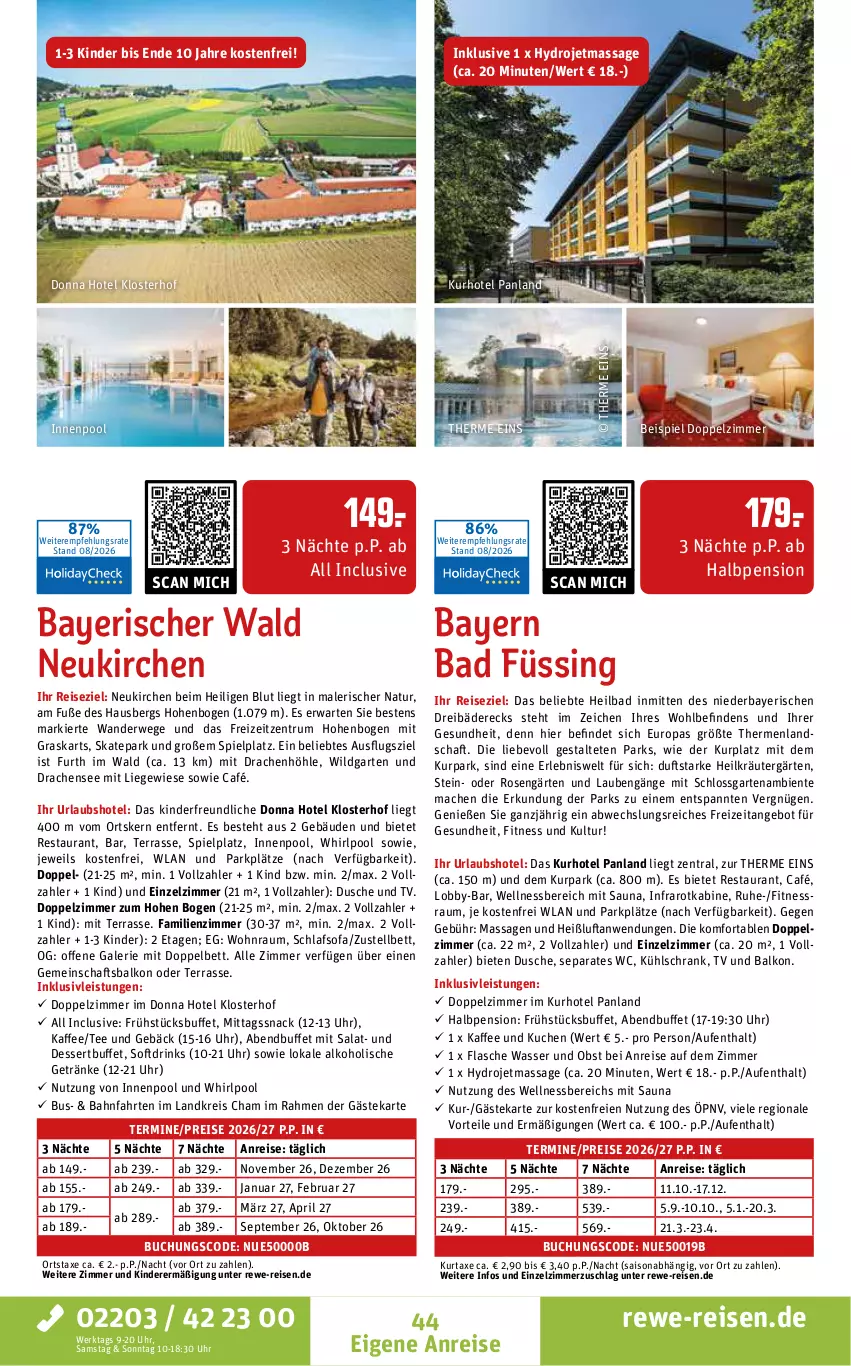 Aktueller Prospekt Rewe Reisen - Reiseprospekt - von 28.08 bis 25.09.2026 - strona 44 - produkty: alkohol, alkoholische getränke, angebot, axe, Bad, bett, buch, dessert, drink, drinks, dusche, eis, ente, flasche, Garten, Gesundheit, getränk, getränke, inklusivleistungen, innenpool, kaffee, Kinder, kräuter, kuchen, kühlschrank, kurtaxe, Liege, mac, natur, ndk, obst, pool, pril, reis, rosen, rum, rwe, salat, schlafsofa, Schrank, snack, Sofa, tee, uhr, usb, wasser, wellnessbereich, Whirlpool, Wild