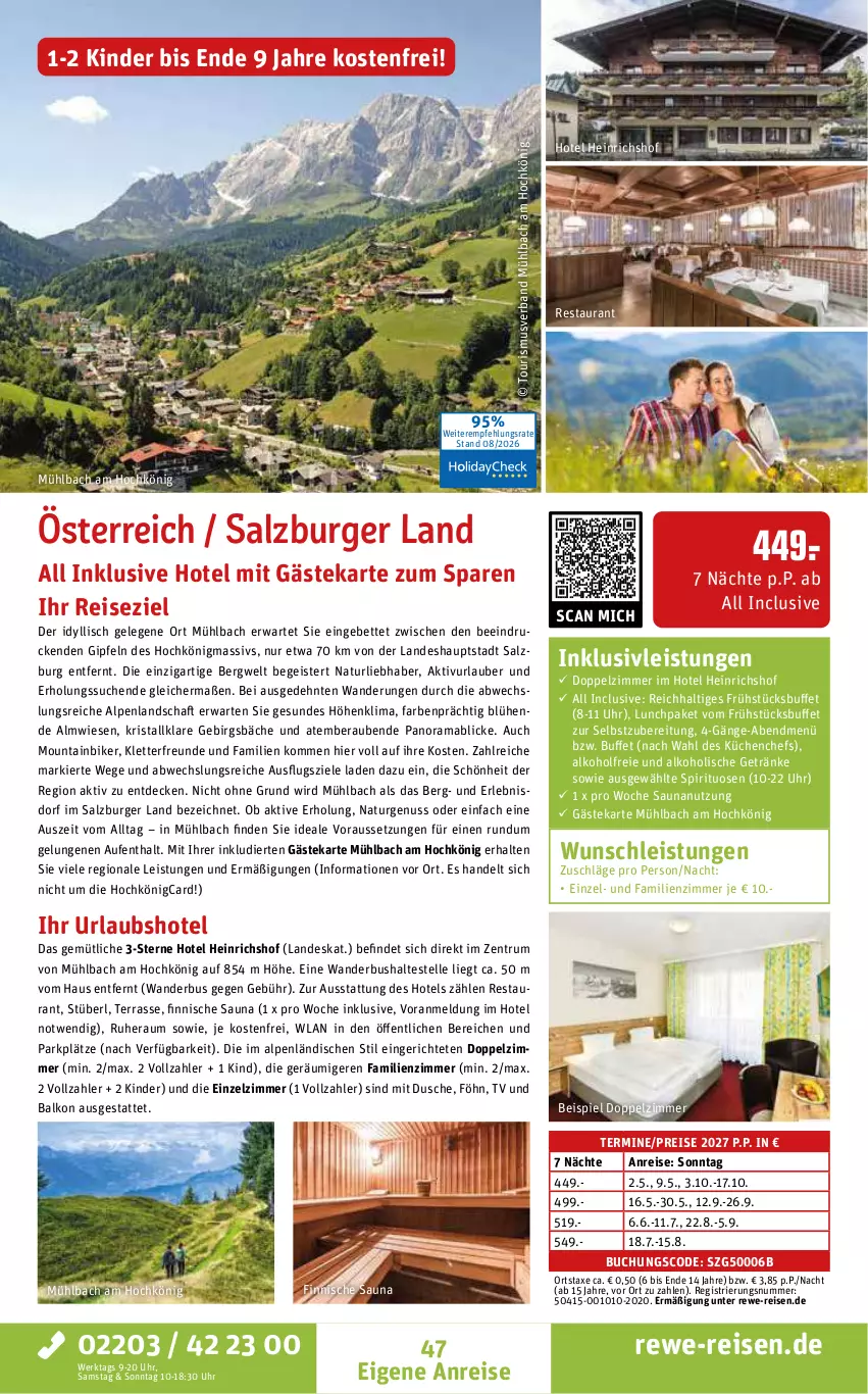Aktueller Prospekt Rewe Reisen - Reiseprospekt - von 28.08 bis 25.09.2026 - strona 47 - produkty: alkohol, alkoholische getränke, axe, bett, buch, burger, decke, dusche, eis, elle, getränk, getränke, HP, inklusivleistungen, Kinder, küche, Küchen, mab, Mountainbike, natur, nuss, rama, reis, rum, salz, spirituosen, Ti, uhr