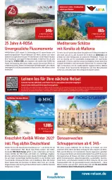 Gazetka promocyjna Rewe Reisen - Reiseprospekt - Gazetka - ważna od 25.09 do 25.09.2026 - strona 28 - produkty: angebot, angebote, auer, Bad, buch, decke, eier, eis, elle, ente, gutschein, gutscheine, kreuzfahrten, leine, LG, lorenz, mac, Mode, natur, nuss, reis, SANTE, Ti, Tiere