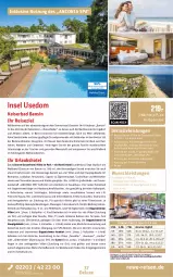 Gazetka promocyjna Rewe Reisen - Reiseprospekt - Gazetka - ważna od 25.09 do 25.09.2026 - strona 37 - produkty: axe, Bad, bio, brunnen, buch, cocktail, Cognac, decke, dusche, eis, Elan, elle, ente, Fahrrad, harman, hering, Herings, inklusivleistungen, Kaiser, Kinder, Kinderspiel, kneipp, kräuter, küche, Küchen, kurtaxe, LG, Liege, Mode, pool, reis, rezept, ring, rum, salz, schlafsofa, Sofa, Sport, Ti, tisch, uhr, vita, wein, wellnessbereich, ZTE