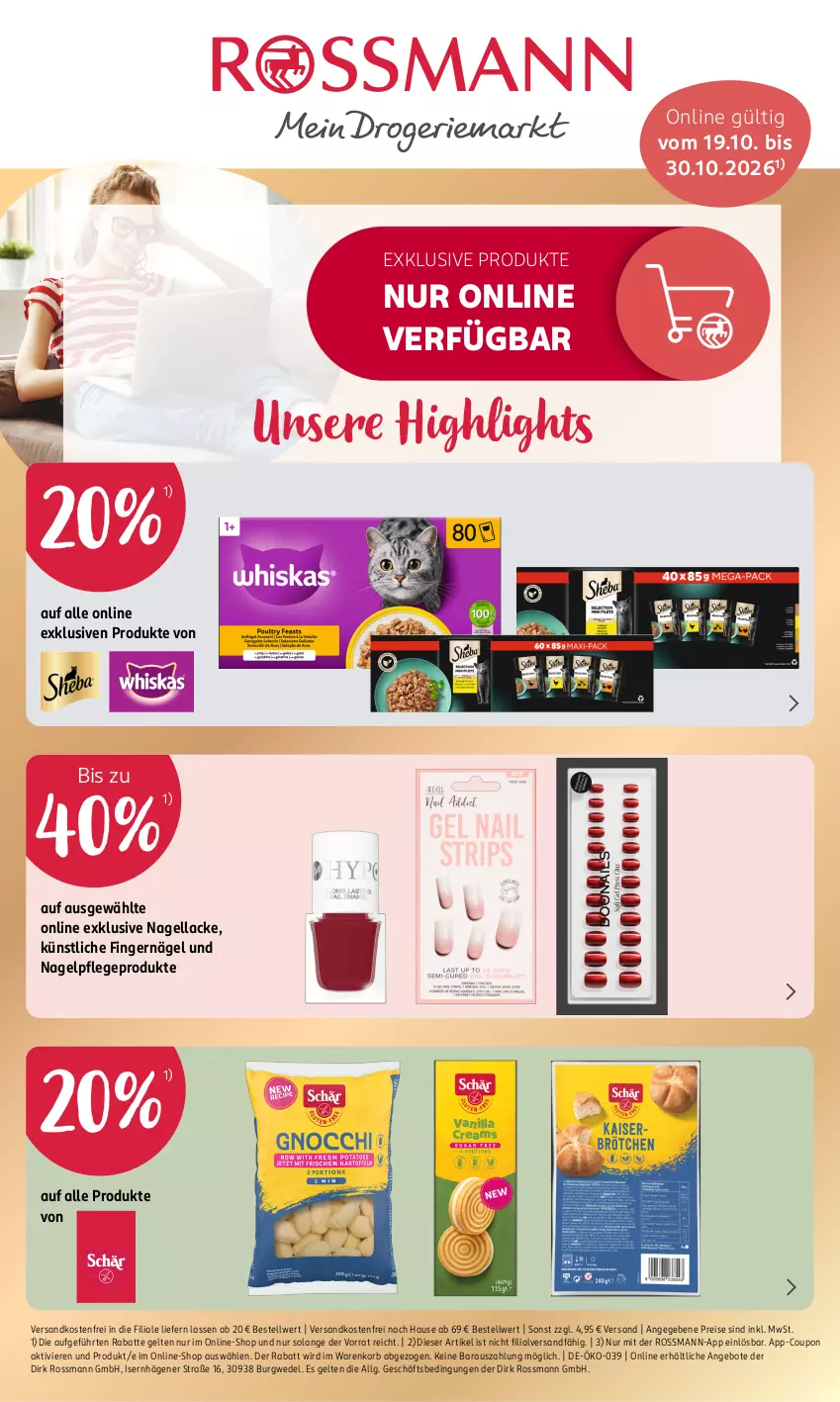 Aktueller Prospekt Rossmann - Prospekte - von 19.10 bis 30.10.2026 - strona 1 - produkty: angebot, angebote, coupon, eis, korb, lack, Lacke, LG, Nagellack, ndk, reis, Ti, versandkostenfrei, wedel
