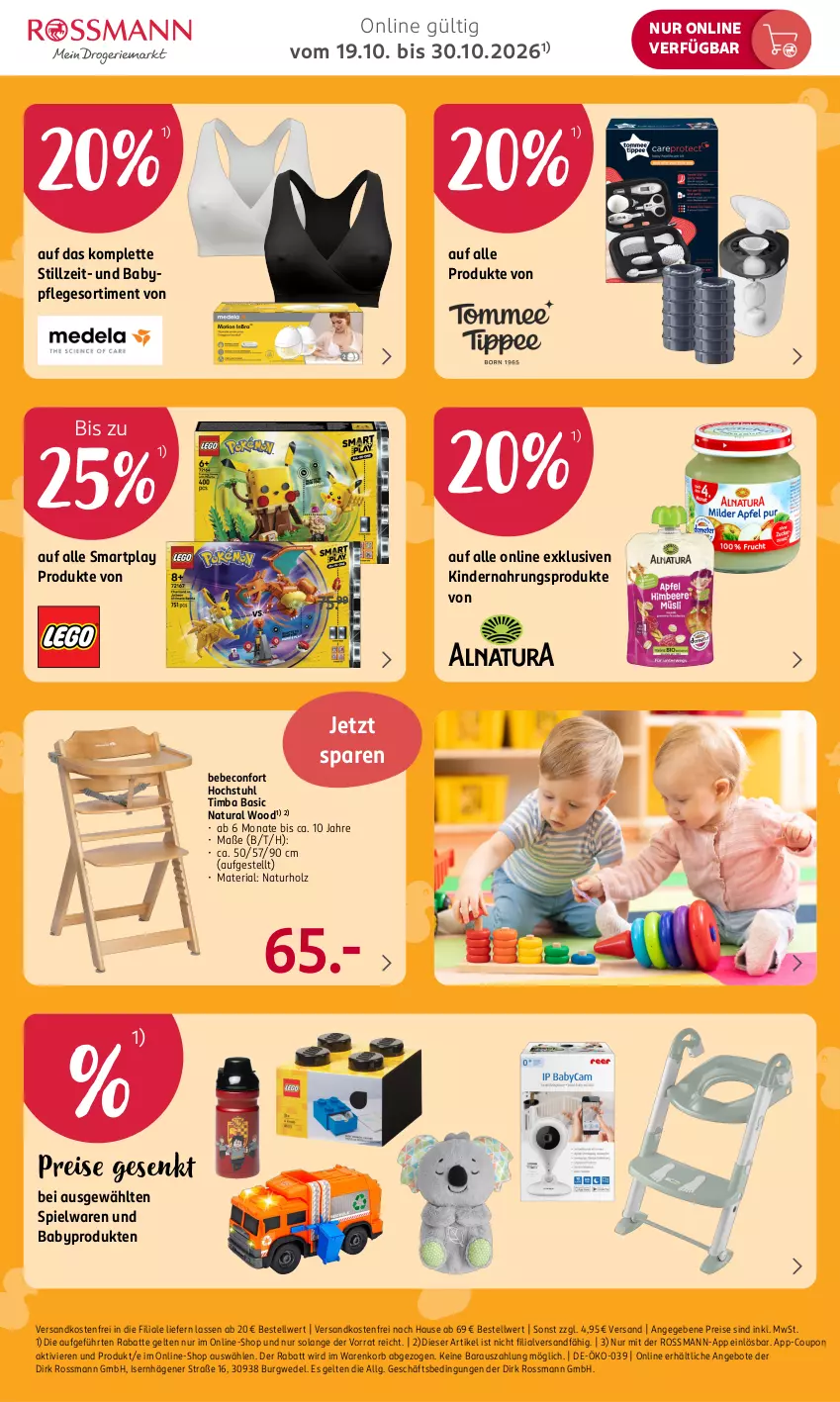 Aktueller Prospekt Rossmann - Prospekte - von 19.10 bis 30.10.2026 - strona 2 - produkty: angebot, angebote, Bebe, beco, coupon, eis, Holz, Kinder, Kindernahrung, korb, LG, natur, natura, ndk, reis, Ria, spielwaren, stuhl, Ti, versandkostenfrei, wedel