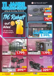 Gazetka promocyjna Netto Marken-Discount - Filial-Angebote - Gazetka - ważna od 04.03 do 04.03.2023 - strona 26 - produkty: Bau, Brei, bürste, bürsten, dell, eis, elle, Garten, Gewächshaus, gutschein, kracher, LG, Mode, ndk, rasen, rasenmäher, Reinigung, reis, teller, Ti, trommel, uhr, uv-schutz, wasser