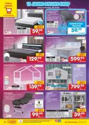 Gazetka promocyjna Netto Marken-Discount - Filial-Angebote - Gazetka - ważna od 04.03 do 04.03.2023 - strona 28 - produkty: Bank, Bau, beleuchtung, bett, boxspringbett, dell, Eckregal, eis, ente, federkern, federkernmatratze, Holz, kernmatratze, Kinder, Kinderbett, kracher, latte, lattenrost, led-beleuchtung, Liege, loungesessel, matratze, matratzen, Mode, ndk, ohne matratze, polsterbett, regal, reis, ring, schwerlastregal, sessel, Ti, topper, wasser