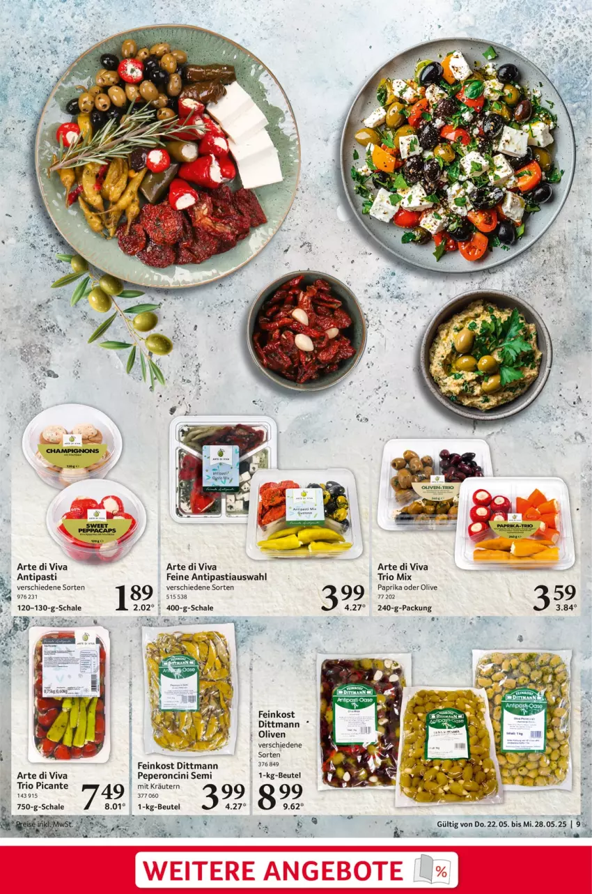 Aktueller Prospekt Selgros - Food - von 22.05 bis 28.05.2025 - strona 9 - produkty: antipasti, asti, dittmann, feinkost, kräuter, kräutern, olive, oliven, paprika, Schal, Schale, Ti