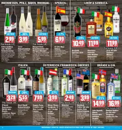 Gazetka promocyjna Aez - Prospekte - Gazetka - ważna od 29.04 do 29.04.2023 - strona 14 - produkty: Amaretto, amaro, aqua, aquavit, Bad, bio, Bona, doppio passo, dry gin, eis, ente, espresso, flasche, frucht, gin, grappa, grüner veltliner, kräuter, Lambrusco, licor, licor 43, likör, london dry, london dry gin, merl, merlot, Molinari, passo, primitivo, rebsortenweine, regal, reis, Ria, rioja, saft, sambuca, saro, Tanqueray, Ti, wein, weine, Wild, yellow tail, ZTE