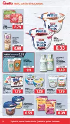 Gazetka promocyjna Famila - Prospekte - Gazetka - ważna od 30.04 do 30.04.2022 - strona 10 - produkty: ACC, bärenmarke, Becher, caffè latte, chia, eis, eiskaffee, exquisa, flasche, frucht, fruchtjoghurt, gin, joghur, joghurt, kaffee, latte, mac, macchiato, milch, milchreis, monte, Müller, nuss, pudding, quark, quark genus, quark genuss, reis, sahne, salat, salatsauce, sauce, snack, starbucks, Sylter, Ti, weihenstephan, zott, Zott Monte, Zum Dorfkrug