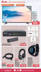 Gazetka promocyjna Famila - Prospekte - Gazetka - ważna od 30.04 do 30.04.2022 - strona 34 - produkty: Apple, bügel, dvb, DVB-T, eis, Elektro, elle, hama, HDMI, kopfhörer, led tv, Muscheln, quad, Receiver, reis, smart tv, smartwatch, spee, Spezi, teller, Ti, tuner, uhd, usb, weck