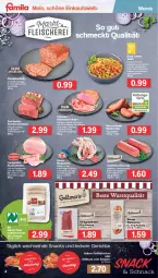 Gazetka promocyjna Famila - Prospekte - Gazetka - ważna od 30.04 do 30.04.2022 - strona 6 - produkty: auer, aufschnitt, axe, bio, braten, eis, fleisch, geback, grill, grillhähnchen, grillhaxe, Haxe, karotten, kasseler, kochschinken, linsen, mac, Mett, metten, Mettenden, mettwurst, natur, Ofen, pizza, ring, Rote Linsen, salami, salat, schinken, schwein, schweine, schweinefleisch, serrano, snack, snacks, wein, weine, WICK, wiener, wiener würstchen, wurst, würstchen, zucchini, zwiebel, zwiebelmettwurst