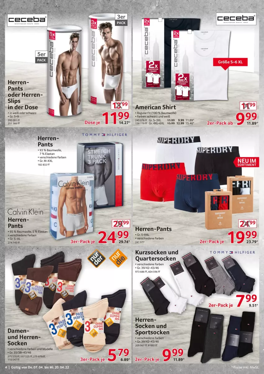 Aktueller Prospekt Selgros - Non Food - von 07.04 bis 20.04.2022 - strona 4 - produkty: Bau, baumwolle, calvin klein, dell, elle, Mode, Pants, shirt, socken, Sport, sportsocken, T-Shirt, wolle