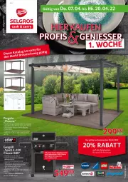 Gazetka promocyjna Selgros - Non Food - Gazetka - ważna od 20.04 do 20.04.2022 - strona 1 - produkty: abdeckhaube, eis, ente, gasgrill, grill, grillfläche, grillrost, LG, lorenz, natur, pfanne, reis, rel, Ria, Ti, wasser, weber