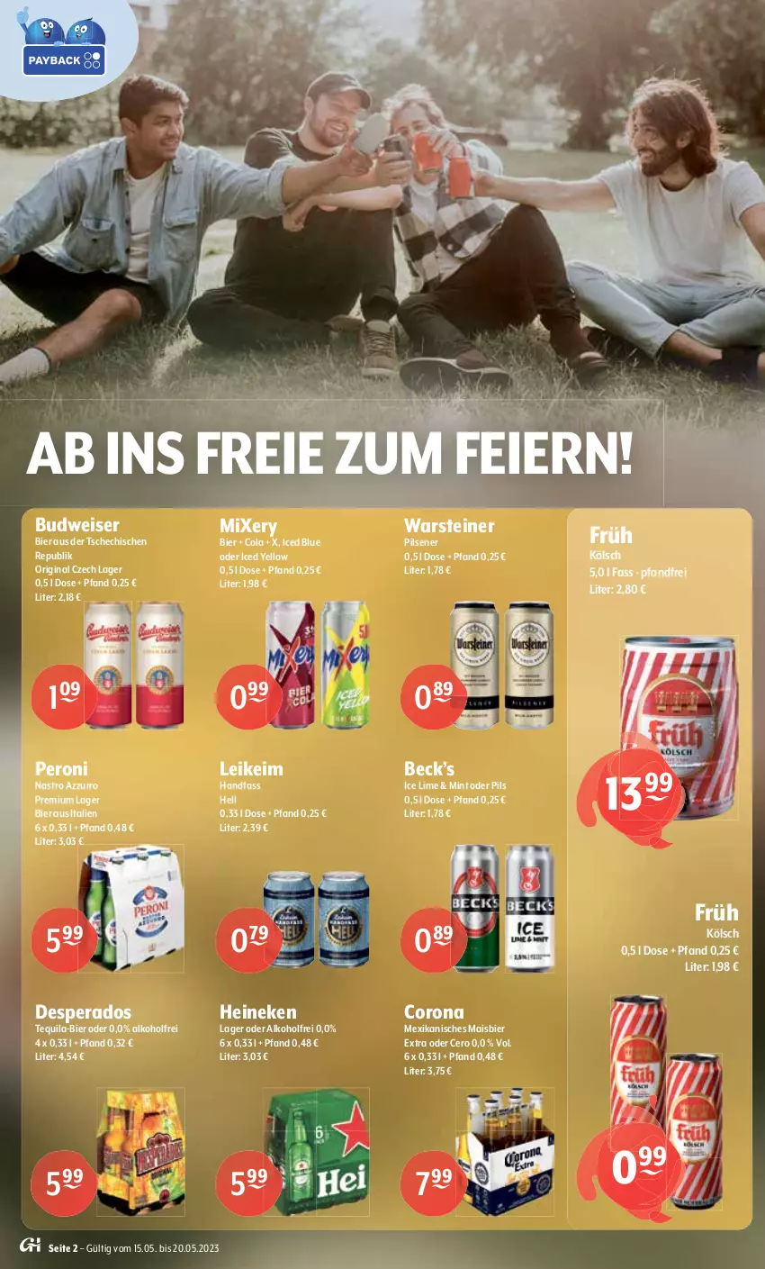 Aktueller Prospekt Getraenke Hoffmann - Prospekte - von 15.05 bis 20.05.2023 - strona 2 - produkty: alkohol, Alwa, apfel, apfelsaft, bag-in-box, bier, brause, Brazilian, budweiser, caipirinha, Cap, chips, cider, coca-cola, coffein, cola, corona, crunchips, desperados, drink, drinks, eier, eis, eistee, fassbrause, geldermann, gin, gordon, Gordon’s, Happy Day, heineken, johnnie walker, lemonade, limo, limonade, linsen, mais, malz, mineralwasser, mint, Mixer, mixery, mojito, natur, natürliches mineralwasser, orange, orangen, Paula, paulaner, Peroni, pils, pilsener, Rauch, saft, schorle, sekt, Southern Comfort, Spezi, steiner, tee, tequila, Ti, Tüte, vilsa, vita, vitamalz, warsteiner, wasser, wein, zitrone