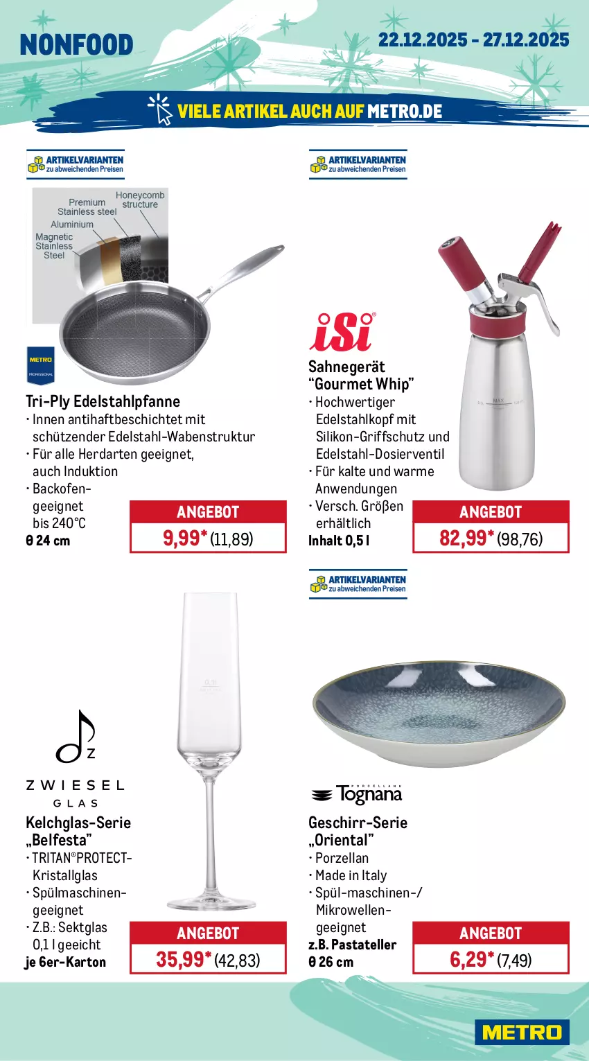 Aktueller Prospekt Metro - Wochen-Angebote - von 22.12 bis 27.12.2025 - strona 24 - produkty: angebot, aufbewahrungsbox, backofen, decke, Deckel, din a4, edelstahl, elle, geschirr, herdarten, kopierpapier, LG, Metro, mikrowelle, Ofen, papier, pasta, pfanne, Rauch, Ria, sahne, Schütze, sekt, spülmaschinen, teller, Ti, wasser