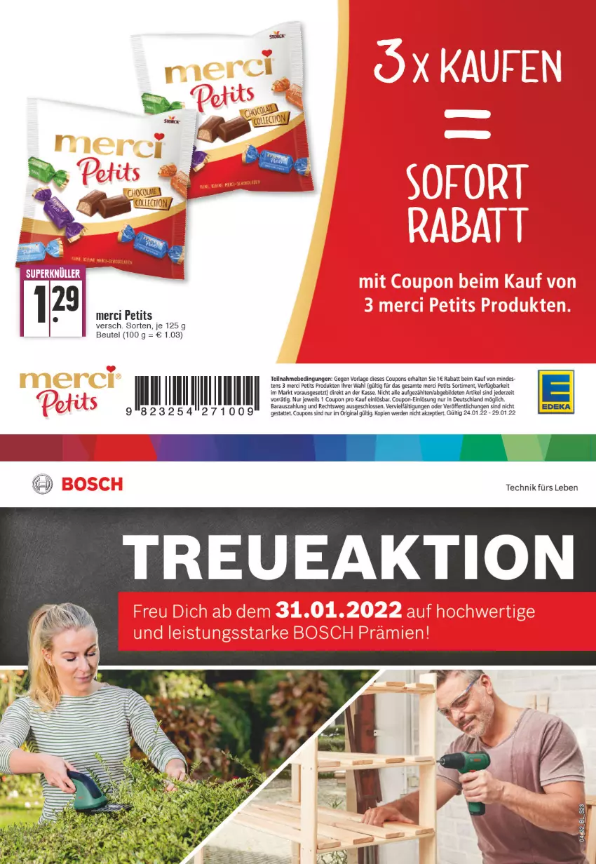 Aktueller Prospekt Edeka - Angebote der Woche - von 24.01 bis 29.01.2022 - strona 23 - produkty: beutel, coupon, coupons, deka, erde, gin, merci, Ti