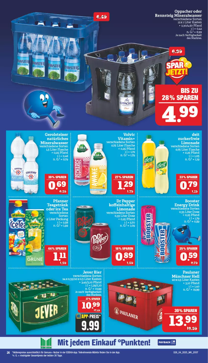 Aktueller Prospekt Marktkauf - Prospekt - von 19.01 bis 25.01.2025 - strona 26 - produkty: aktionspreis, Alwa, deka, eis, flasche, gerolsteine, gerolsteiner, ice tea, limo, limonade, mineralwasser, nuss, Paula, paulaner, reis, steiner, tee, Ti, wasser, zucker