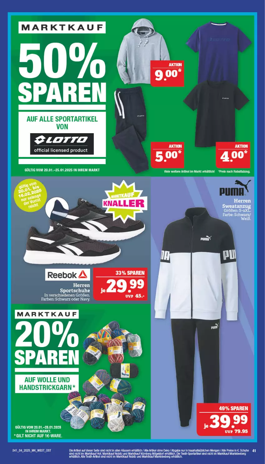 Aktueller Prospekt Marktkauf - Prospekt - von 19.01 bis 25.01.2025 - strona 41 - produkty: eis, reis, schuhe, Sport, sportschuhe, Strickgarn, tee, Ti, wolle