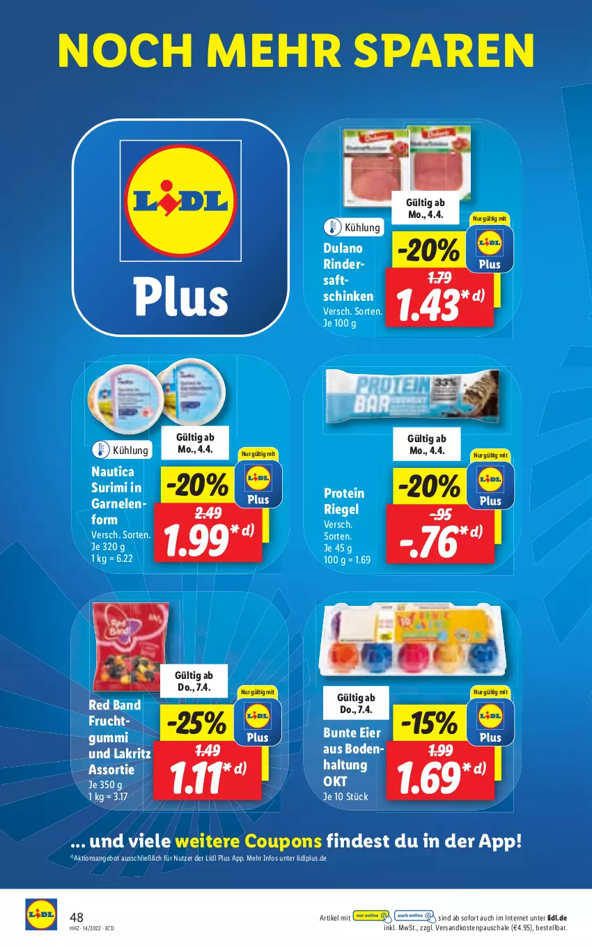 Aktueller Prospekt Lidl - Aktionsprospekt - von 04.04 bis 09.04.2022 - strona 48 - produkty: coupon, coupons, dulano, eier, garnelen, lenor, ndk, Schal, Schale, Ti