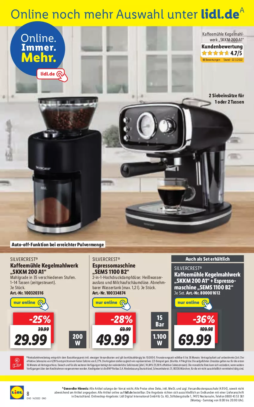 Aktueller Prospekt Lidl - Aktionsprospekt - von 04.04 bis 09.04.2022 - strona 58 - produkty: angebot, angebote, auto, eis, elle, erde, kaffee, Kaffeemühle, LG, milch, ndk, reis, rel, Schal, Schale, silvercrest, tasse, telefon, Ti, uhr, wasser, wassertank