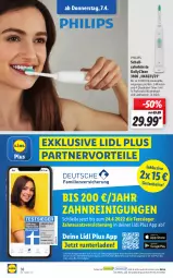 Gazetka promocyjna Lidl - Aktionsprospekt - Gazetka - ważna od 09.04 do 09.04.2022 - strona 38 - produkty: angebot, bürste, bürsten, gutschein, gutscheine, ndk, Philips, quad, Reinigung, Schal, Schale, schallzahnbürste, Ti, timer, zahnbürste