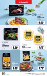 Gazetka promocyjna Lidl - Aktionsprospekt - Gazetka - ważna od 09.04 do 09.04.2022 - strona 4 - produkty: ACC, bohne, bohnen, Mantel, ndk, sac, Schal, Schale, Speck, steak, steaks, Ti, torte, tortelloni