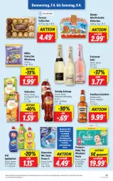 Gazetka promocyjna Lidl - Aktionsprospekt - Gazetka - ważna od 09.04 do 09.04.2022 - strona 45 - produkty: alkohol, angebot, domestos, eis, ferrero, freixenet, likör, milka, Rauch, reis, sekt, Southern Comfort, spülmittel, Ti, windeln, ZTE