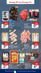Gazetka promocyjna AldiSud - ALDI Aktuell - Gazetka - ważna od 15.01 do 15.01.2022 - strona 4 - produkty: aldi, alle artikel ohne dekoration, braten, dekoration, eis, geschnetzeltes, Hähnchen-Unterkeulen, Hähnchengeschnetzeltes, hüftsteak, hüftsteaks, jungbullen, küche, Küchen, Muscheln, natur, Ofen, pfeffer, reis, rind, rinder, rinderbraten, Rinderkeule, Schal, Schale, schwein, steak, steaks, Ti, wein, Zelt, ZTE