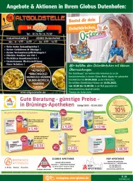 Gazetka promocyjna Globus - Prospekte - Gazetka - ważna od 02.04 do 02.04.2022 - strona 21 - produkty: Abtei, angebot, angebote, Apotheke, beko, braun, Cetirizin, coupon, eis, erde, gin, Ginkobil, Ibu-Lysin, Körbchen, leine, Livocab, Nasenspray, Ofen, Ratiopharm, reis, Schmuck, tablet, tablett, Tablette, Ti, uhr