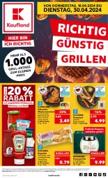 Gazetka promocyjna Kaufland - Kaufland - Gazetka - ważna od 30.04 do 30.04.2024 - strona 1 - produkty: angebot, angebote, baguette, ball, bitburger, bratwurst, brustfilet, burger, butter, eis, filet, Fußball, geback, grill, grillsauce, hähnchenbrust, hähnchenbrustfilet, ketchup, knoblauch, Knoblauchbutter, kräuter, Magnets, minutenschnitzel, pils, premium pils, purland, reis, sauce, saucen, schnitzel, senf, spitzenqualität, Ti, wurst, ZTE