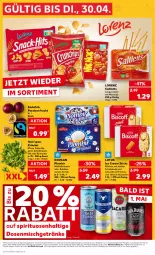 Gazetka promocyjna Kaufland - Kaufland - Gazetka - ważna od 30.04 do 30.04.2024 - strona 8 - produkty: angebot, angebote, biscoff, creme, dovgan, eis, erde, frucht, getränk, getränke, Koriander, kräuter, lorenz, meersalz, milch, minze, passionsfrucht, petersilie, Ria, saltletts, salz, schnittlauch, schoko, schokolade, spirituosen, Ti, Tüte, ZTE