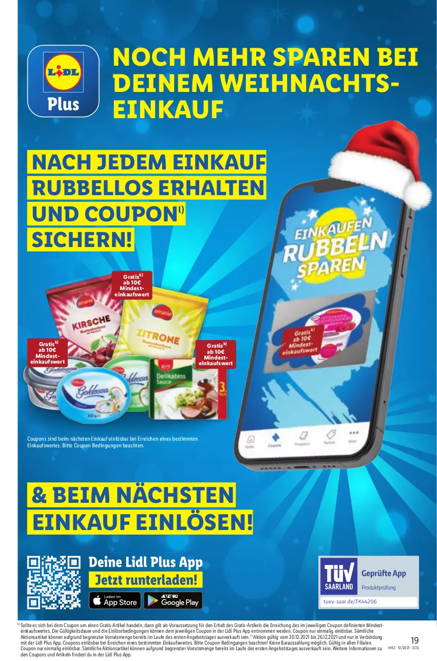 Aktueller Prospekt Lidl - Aktionsprospekt - von 20.12 bis 25.12.2021 - strona 19 - produkty: angebot, auer, coupon, coupons, erde, Ti, ZTE