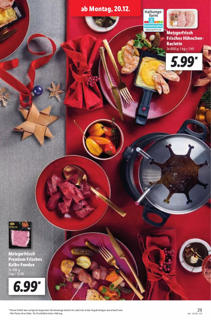 Aktueller Prospekt Lidl - Aktionsprospekt - von 20.12 bis 25.12.2021 - strona 29 - produkty: angebot, eis, Fondue, reis, Ti, ZTE