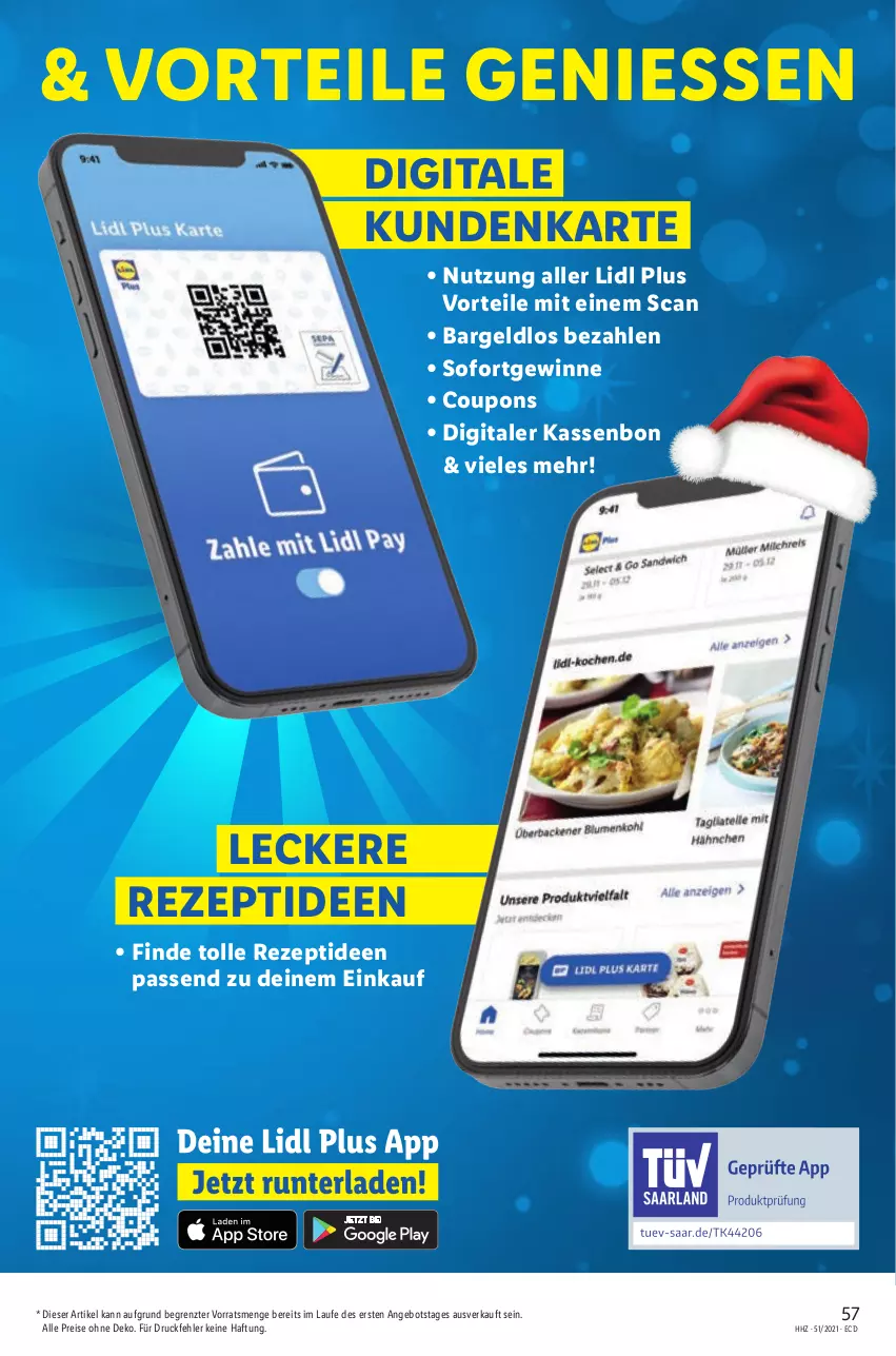 Aktueller Prospekt Lidl - Aktionsprospekt - von 20.12 bis 25.12.2021 - strona 57 - produkty: angebot, coupon, coupons, eis, reis, rezept, Ti, ZTE