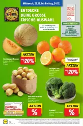Gazetka promocyjna Lidl - Aktionsprospekt - Gazetka - ważna od 25.12 do 25.12.2021 - strona 54 - produkty: Abtei, aktionspreis, angebot, brokkoli, Cantaloupe-melone, decke, discount, eis, , frucht, früchte, kartoffel, kartoffeln, magazin, melone, melonen, obst, Obst und Gemüse, orange, orangen, reis, Ti, und gemüse