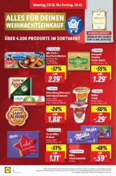 Gazetka promocyjna Lidl - Aktionsprospekt - Gazetka - ważna od 25.12 do 25.12.2021 - strona 6 - produkty: albray, backfisch, butter, chaumes, chavroux, discount, elle, erde, , filet, fisch, fischstäbchen, froop, gin, iglo, irische butter, kerrygold, LG, milka, Müller, müller froop, Rauch, Saint Agur, saint albray, schoko, schokolade, tafelschokolade, teller, Ti