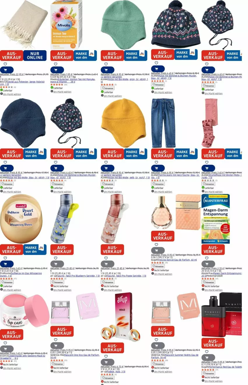 Aktueller Prospekt Dm Drogerie - Prospekte - von 25.08 bis 03.09.2025 - strona 18 - produkty: arla, bio, blueberry, blume, blumen, decke, Duftkerze, Eau de parfum, eis, elle, honig, hose, kerze, kräuter, LG, medizinprodukt, Mütze, nuk, parfum, Popp, Profissimo, reis, Ria, ring, rum, rwe, sim, Strumpfhose, tee, Ti, vita, wolle, Yo