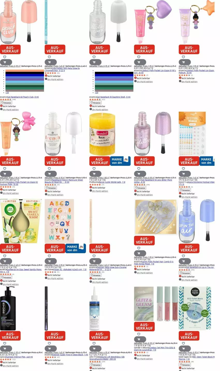 Aktueller Prospekt Dm Drogerie - Prospekte - von 25.08 bis 03.09.2025 - strona 20 - produkty: airwick, Duftkerze, eis, elle, Eyeliner, kerze, lack, Lipgloss, Nagellack, Profissimo, Rana, reis, shampoo, sim, syoss, Ti, WICK, Yo