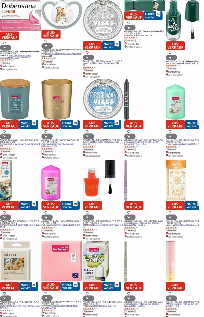 Aktueller Prospekt Dm Drogerie - Prospekte - von 25.08 bis 03.09.2025 - strona 21 - produkty: body, cin, cocktail, cocktails, Duftkerze, eis, elle, Eyeliner, kerze, kissen, lack, Lampe, LG, mac, mint, Nagellack, Popp, Profissimo, Raumduft, reis, sana, Serviette, servietten, sim, sitzkissen, tablet, tablett, Tablette, tee, Ti, usb