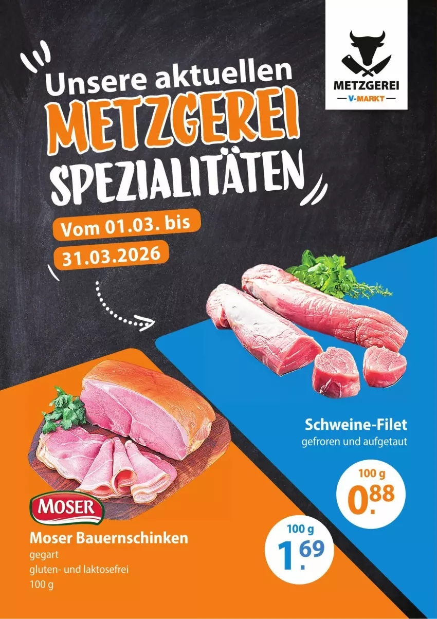 Aktueller Prospekt Vmarkt - Prospekte - von 01.04 bis 15.04.2026 - strona 1 - produkty: auer, Bau, Bauer, Bauernschinken, moser, schinken