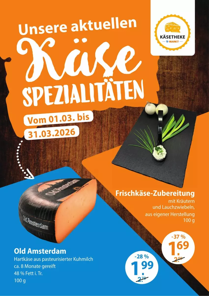 Aktueller Prospekt Vmarkt - Prospekte - von 01.04 bis 15.04.2026 - strona 2 - produkty: cin, elle, frischkäse, hartkäse, Käse, käsetheke, Lauchzwiebel, lauchzwiebeln, milch, Old Amsterdam, zwiebel, zwiebeln