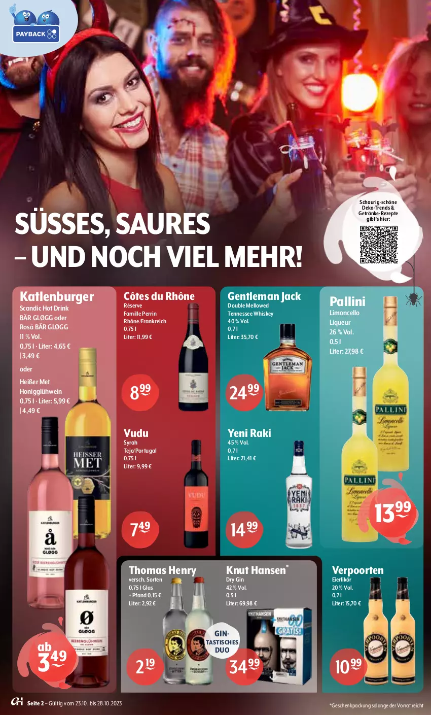 Aktueller Prospekt Getraenke Hoffmann - Prospekte - von 23.10 bis 28.10.2023 - strona 2 - produkty: Alwa, asti, auer, Berger, bier, bio, bionade, Blutorange, brause, burger, coca-cola, cola, corona, corona extra, drink, dry gin, eier, eierlikör, eis, elle, erfrischungsgetränk, fassbrause, flasche, frucht, geschenkpackung, getränk, getränke, gin, Glühwein, hella, honig, katlenburger, krombache, krombacher, likör, limo, limonade, liqueur, mac, mais, mineralwasser, mit frucht, natur, natürliches mineralwasser, nürnberger, orange, pils, pilsener, reis, rel, rezept, rezepte, tennessee whiskey, thomas henry, Ti, tisch, tuc, Tucher, verpoorten, vilsa, volvic, vöslauer, wasser, wein, whiskey, yeni raki