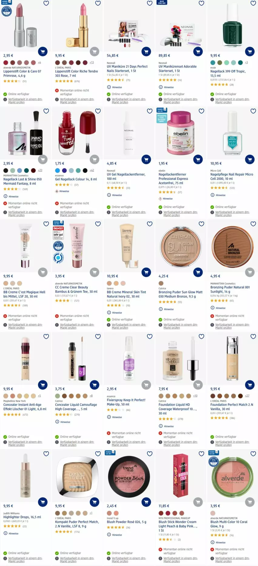 Aktueller Prospekt Dm Drogerie - Prospekte - von 20.04 bis 03.05.2023 - strona 4 - produkty: aceto, Alverde, bambus, BB Creme, Coral, creme, eis, erde, fanta, kosmetik, lack, Lippenstift, loreal, Make-up, Maybelline, Nagellack, natur, natura, naturkosmetik, nerf, Sunlight, tee, Ti, vanille, Yo