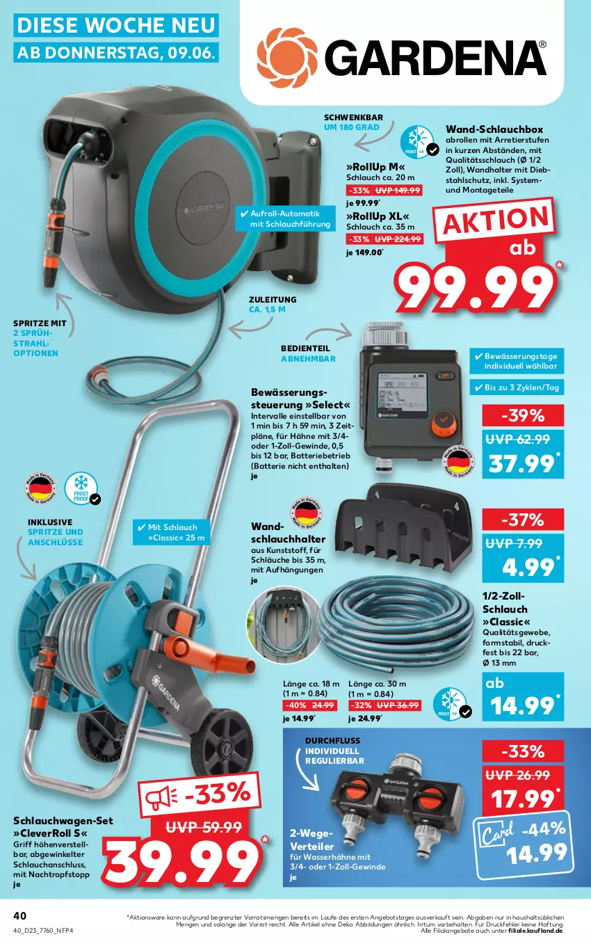 Aktueller Prospekt Kaufland - von 09.06 bis 15.06.2022 - strona 40 - produkty: angebot, angebote, auto, batterie, ente, schlauch, schläuche, schlauchwagen, Ti, wasser, ZTE