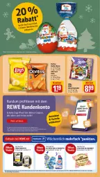 Gazetka promocyjna Rewe - Prospekte - Gazetka - ważna od 04.11 do 04.11.2023 - strona 12 - produkty: Adventskalender, angebot, angebote, camembert, chips, coupon, decke, Doritos, eis, erde, Kinder, Le Rustique, mac, milka, nacho, nacho cheese, payback, salz, sheba, Ti, Tiere, wc frisch