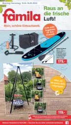 Gazetka promocyjna Famila - Prospekte - Gazetka - ważna od 16.04 do 16.04.2022 - strona 1 - produkty: angebot, Aufkleber, Bau, decke, Deckel, edelstahl, eintopf, feuerschale, filet, fisch, Glühwein, grill, grillrost, kleber, lachs, lamm, LG, maille, Schal, Schale, Tasche, Ti, topf, tragetasche, wein