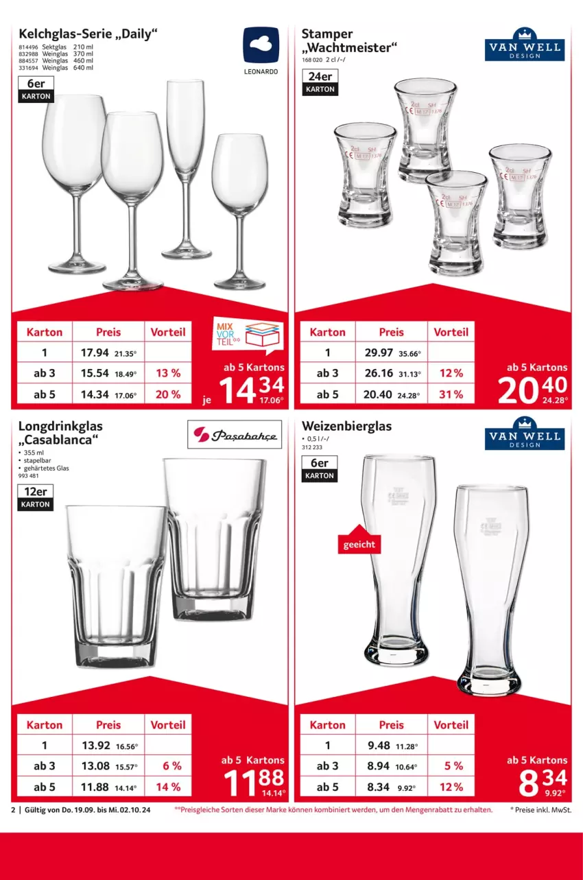 Aktueller Prospekt Selgros - Staffelpreise - von 19.09 bis 02.10.2024 - strona 2 - produkty: bier, drink, eis, erde, leonardo, Meister, reis, sekt, Ti, wein