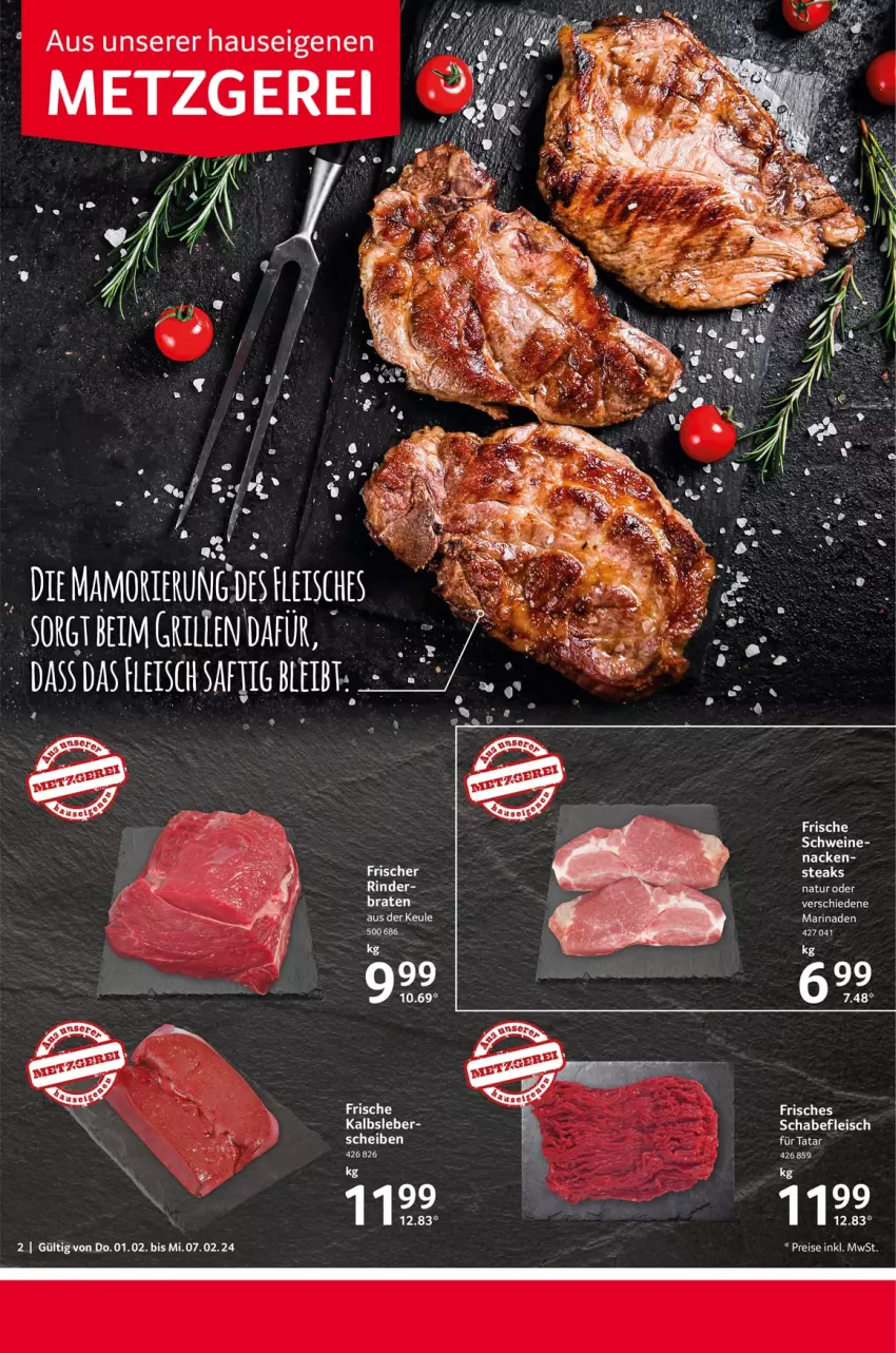 Aktueller Prospekt Selgros - Food - von 01.02 bis 07.02.2024 - strona 2 - produkty: braten, eis, fleisch, Kalbsleber, marinade, natur, rind, rinder, schwein, schweine, steak, steaks, Ti, wein, weine