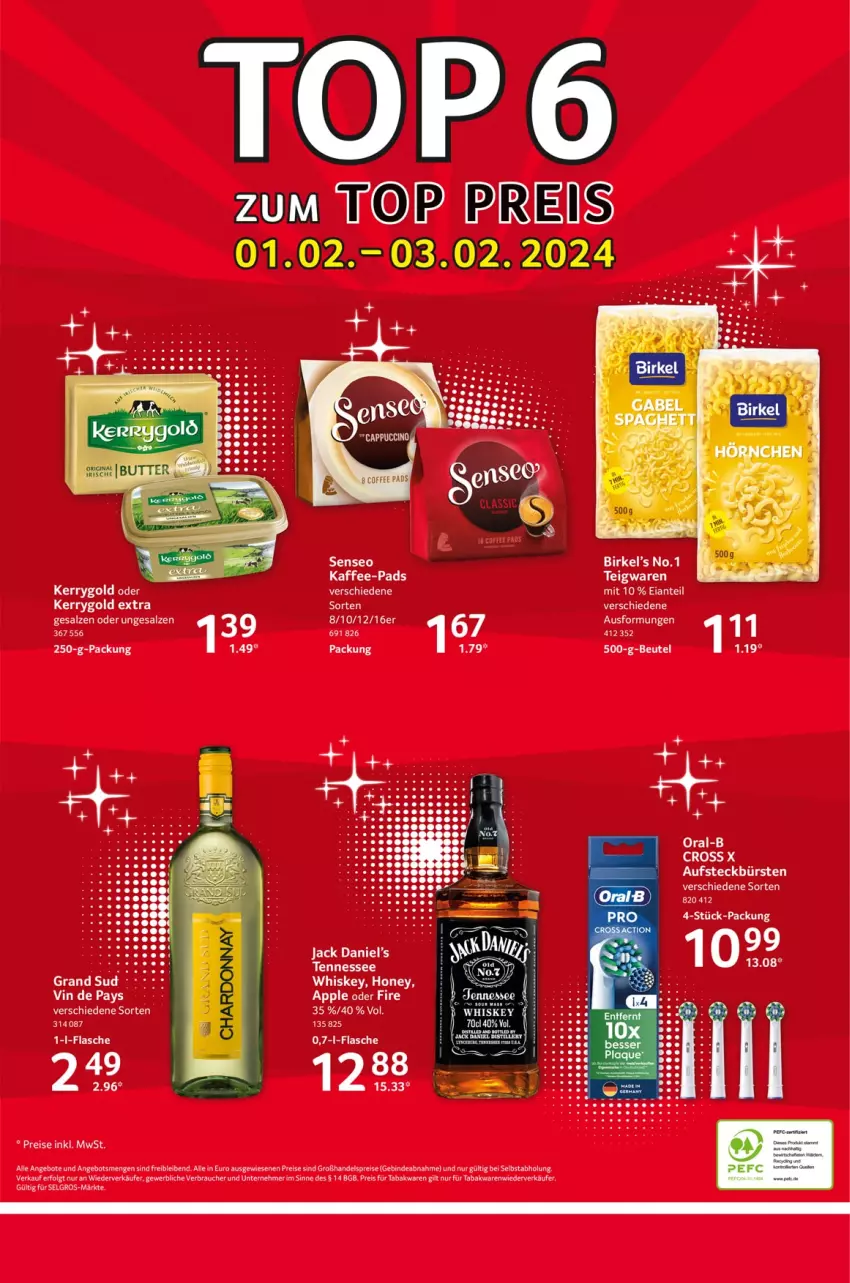 Aktueller Prospekt Selgros - Food - von 01.02 bis 07.02.2024 - strona 32 - produkty: angebot, angebote, Apple, beutel, eis, flasche, jack daniel, Jack Daniel’s, kerrygold, kerrygold extra, LG, Rauch, reis, salz, senseo, teigwaren, Ti, whiskey