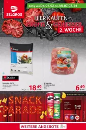 Gazetka promocyjna Selgros - Food - Gazetka - ważna od 07.02 do 07.02.2024 - strona 1 - produkty: angebot, angebote, beutel, braten, garnelen, krustenbraten, LG, pringles, ring, Schal, Schale, schwein, schweine, wein, weine